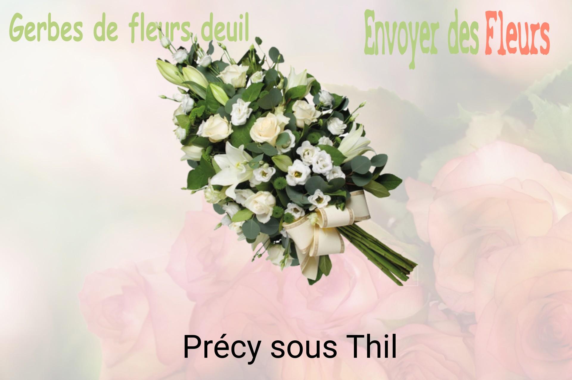 Gerbe de fleurs de deuil livrée à Précy-sous-Thil